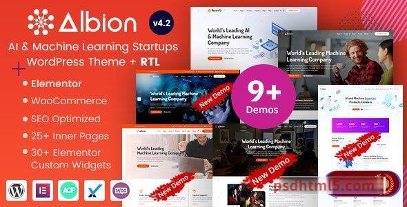 Albion v4.2 – Artificial Intelligence – Machine Learning Startup wordpress主题-WordPress Theme-尚睿切图网