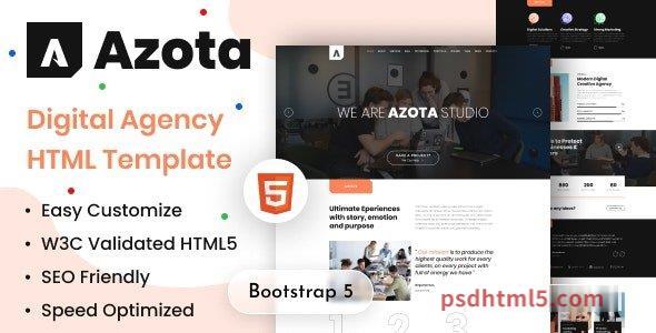 Azota - Digital Agency HTML Template-尚睿切图网