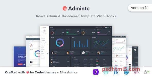 图片[1]-Adminto v1.1 - React Admin - Dashboard Template-尚睿切图网