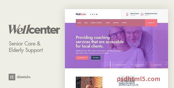 Wellcenter v1.3 - Senior Care - Support wordpress主题-WordPress Theme-尚睿切图网