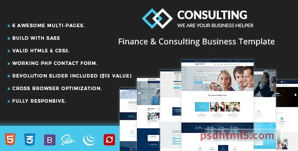 Consulting - Finance HTML Template-尚睿切图网