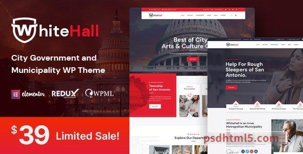 White Hall v1.4 – Municipal and Government wordpress主题-WordPress Theme-尚睿切图网