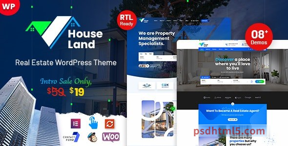 Houseland v1.2 - Real Estate wordpress主题-Wordpress Theme-尚睿切图网