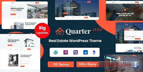 Quarter v2.0.2 – Real Estate wordpress主题-WordPress Theme-尚睿切图网