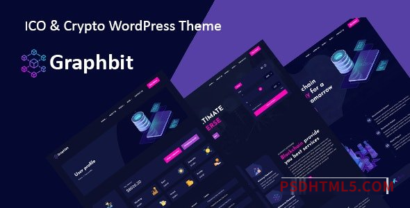 Graphbit v1.0 – ICO – Crypto Bootstrap wordpress主题-WordPress Theme-尚睿切图网