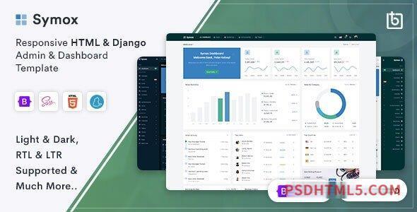 Symox – Django Admin – Dashboard Template-尚睿切图网