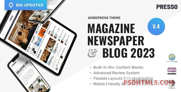 PRESSO v4.0.0 – Modern Magazine / Newspaper / Viral Theme-尚睿切图网