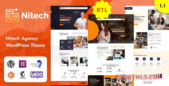 Nitech v1.4 - Agency - Technology Services wordpress主题-WordPress Theme-尚睿切图网