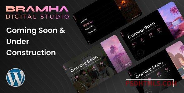 Bramha v1.0 – Coming Soon – Under Construction wordpress主题-WordPress Theme-尚睿切图网