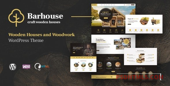 Barhouse v1.1.6 – Wooden House Construction and Woodworks wordpress主题-WordPress Theme-尚睿切图网