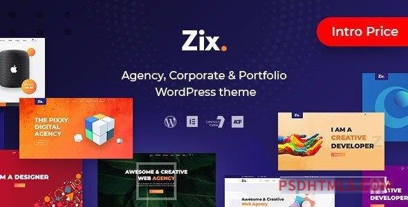 Zix v1.1.2 - Digital Agency - MultiPurpose wordpress主题-WordPress Theme-尚睿切图网