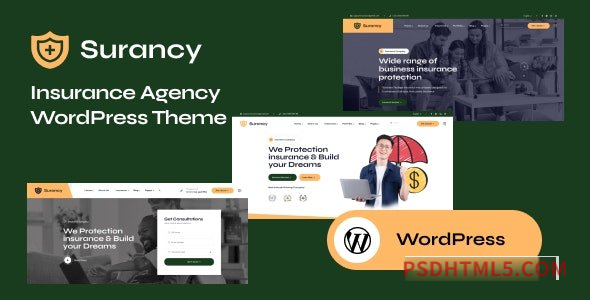 Surancy v1.0.0 – Insurance Agency wordpress主题-WordPress Theme-尚睿切图网