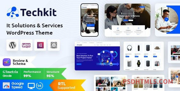 Techkit v1.6 – Technology - IT Solutions wordpress主题-WordPress Theme-尚睿切图网