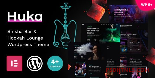 Huka v1.02 – Shisha Bar – Hookah Lounge wordpress主题-WordPress Theme-尚睿切图网