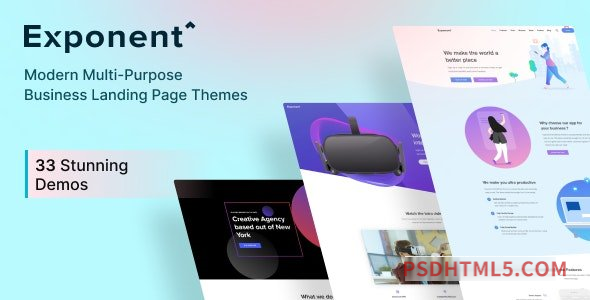 Exponent v1.3.0.0 - Modern Multi-Purpose Business Theme-尚睿切图网