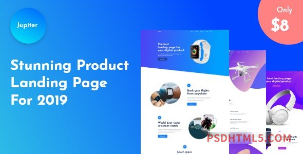 Jupiter – Product Landing Page-尚睿切图网