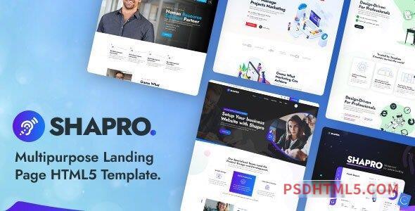 Shapro – Multipurpose Landing Page HTML5 Responsive Template-尚睿切图网