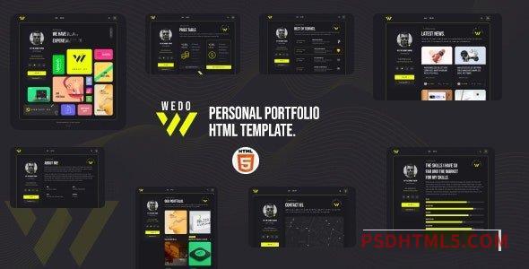 Wedo – Personal Portfolio HTML Template-尚睿切图网