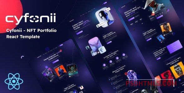 Cyfonii - NFT Portfolio React Template-尚睿切图网