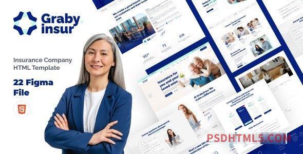 Grabyinsur - Insurance Company HTML Template-尚睿切图网