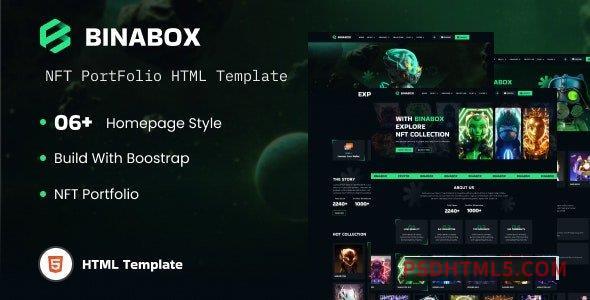 Binabox - NFT Portfolio HTML Template-尚睿切图网