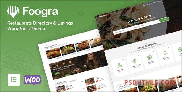 Foogra v1.0.14 - Restaurants Directory - Listings wordpress主题-WordPress Theme-尚睿切图网