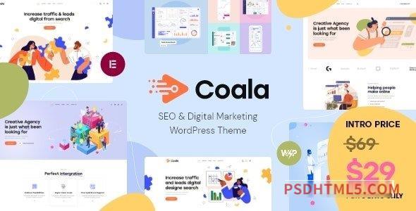 Coala v1.0 - SEO - Digital Marketing wordpress主题-WordPress Theme-尚睿切图网