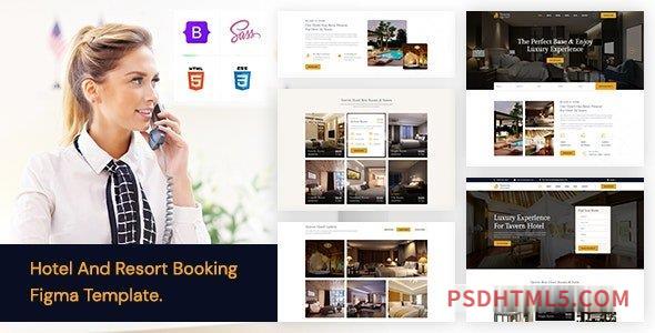 Tavern – Hotel – Resort Booking HTML5 Template-尚睿切图网