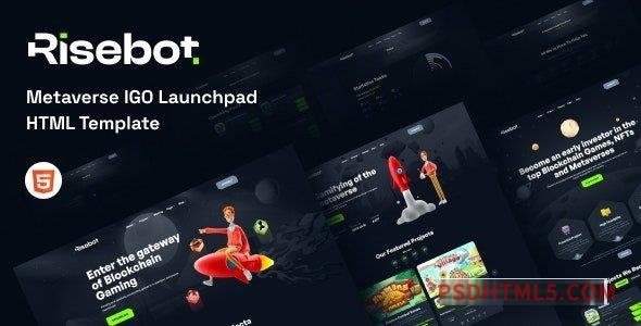 Risebot – Metaverse IGO Launchpad HTML Template-尚睿切图网