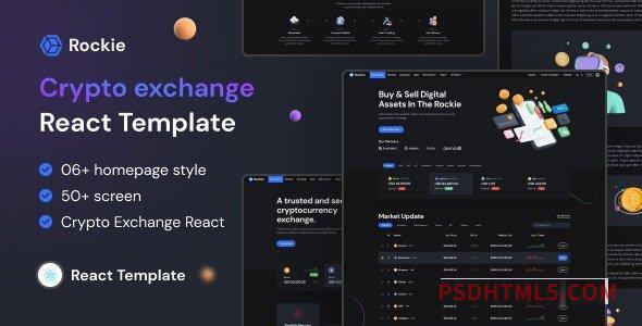 Rockie - Crypto Exchange React Template-尚睿切图网