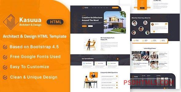 Kasuua – Architect – Design HTML Template-尚睿切图网