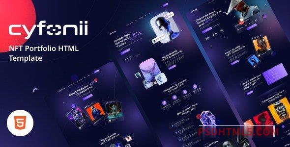 Cyfonii - NFT Portfolio HTML Template-尚睿切图网