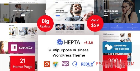 Hepta v3.2.0 – Multipurpose Business wordpress主题-WordPress Theme-尚睿切图网