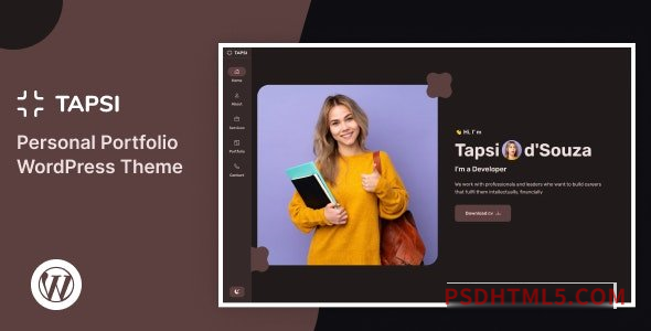 Tapsi v1.0 – Personal Portfolio wordpress主题-WordPress Theme-尚睿切图网