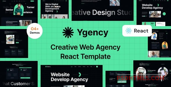 Ygency - Web Design Agency React NextJs Template-尚睿切图网