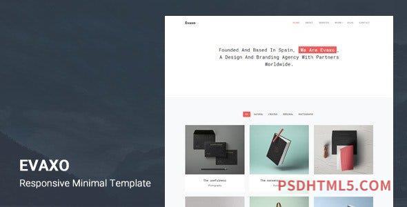 Evaxo - Responsive Minimal Template-尚睿切图网