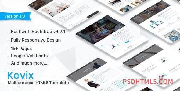 Kevix – Responsive Multipurpose Template-尚睿切图网