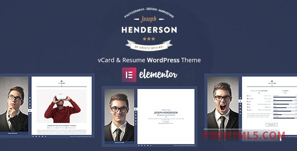 Henderson v3.0.0 - vCard - Resume wordpress主题-WordPress Theme-尚睿切图网