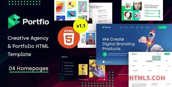 Portfio v1.1 - Creative Agency - Portfolio HTML Template-尚睿切图网