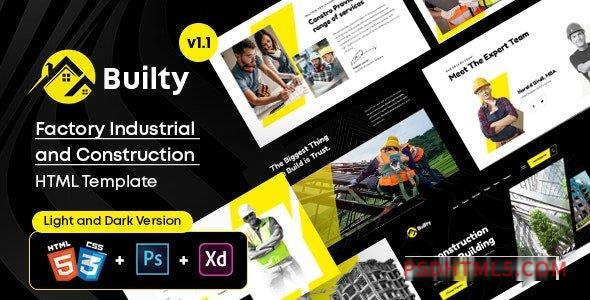 Builty v1.1 - Industrial and Building Construction HTML Template-尚睿切图网