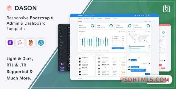 Dason v1.2.0 – Admin – Dashboard Template-尚睿切图网