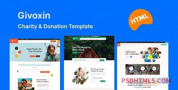 Givoxin - Fundraising - Charity HTML Template-尚睿切图网