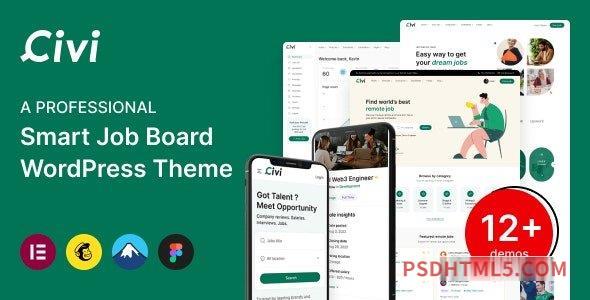 Civi v1.0.5 – Job Board wordpress主题-WordPress Theme-尚睿切图网