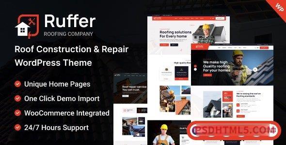 Ruffer v1.0 - Roof Construction - Repair wordpress主题-WordPress Theme-尚睿切图网