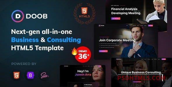 Doob v1.4 - Business - Consulting Bootstrap 5 Template-尚睿切图网