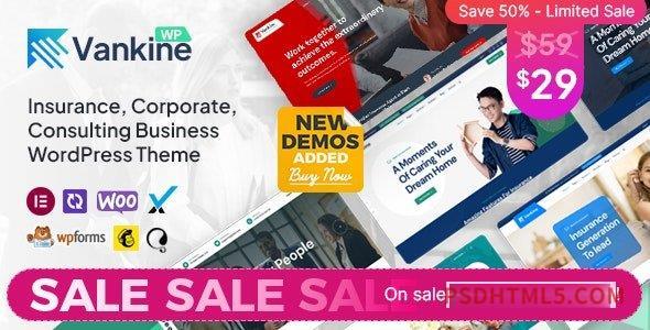 Vankine v1.2.2 - Insurance - Consulting Business wordpress主题-WordPress Theme-尚睿切图网