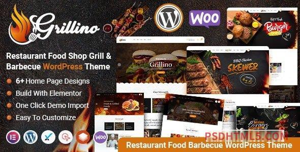 Grillino v1.4 – Grill – Restaurant Shop wordpress主题-WordPress Theme-尚睿切图网