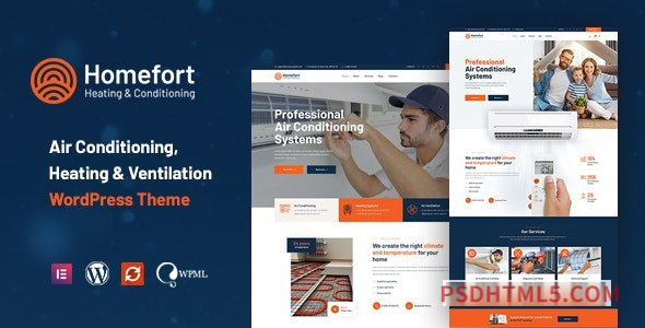 Homefort v1.1.2 – Air Conditioning – Heating wordpress主题-WordPress Theme + RTL-尚睿切图网