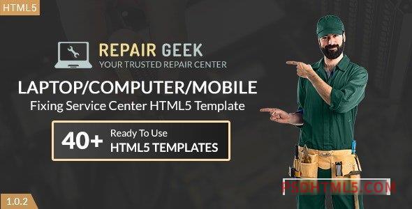 Repair Geek – Laptop And Computer Fixing Service Center HTML5 Template-尚睿切图网