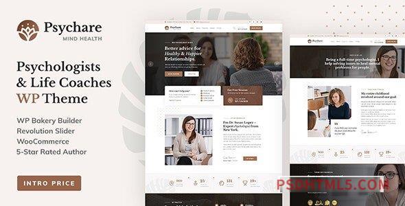 Psychare v1.2.2 – wordpress主题-WordPress Theme for Psychologists – Life Coaches-尚睿切图网